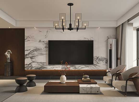 太陽城180平新中式風(fēng)格裝修效果圖