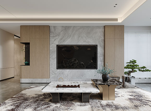 名門(mén)紫園230平現(xiàn)代中式風(fēng)格裝修效果圖