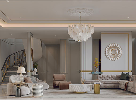 東方今典260平歐式風(fēng)格別墅裝修效果圖