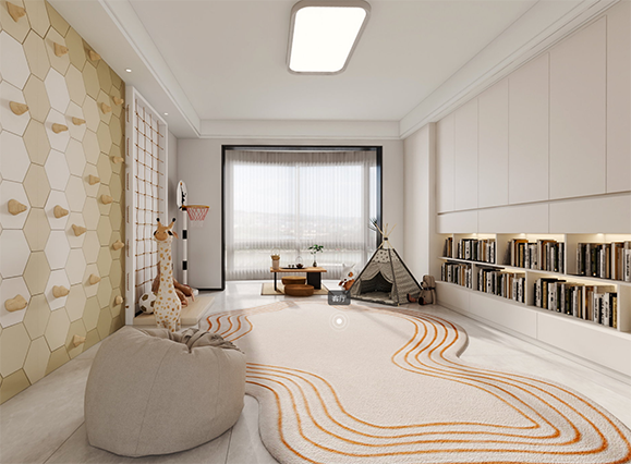 滕威城150平現(xiàn)代簡約風(fēng)格四居室裝修VR全景圖