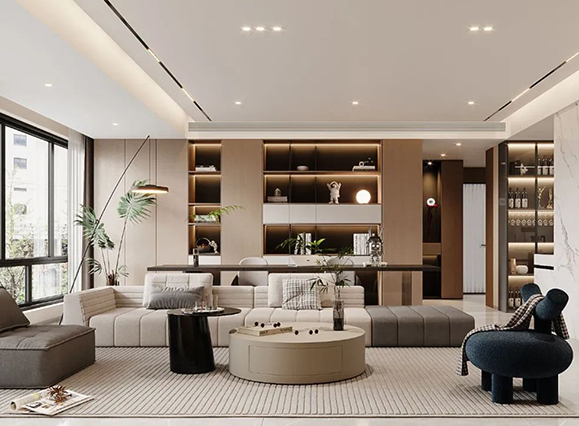 望族苑150平現(xiàn)代輕奢風(fēng)格四居室裝修效果圖