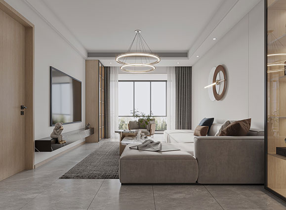 中原宸院123平現(xiàn)代簡約風(fēng)格三居室裝修效果圖