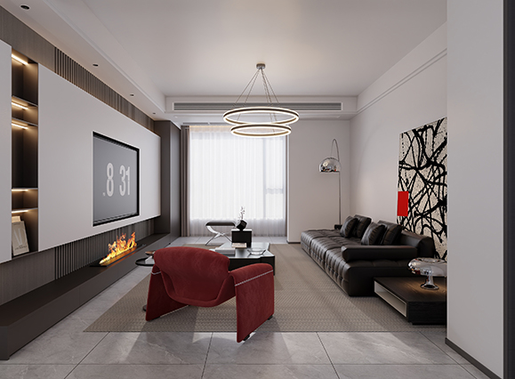 御府三號(hào)100平現(xiàn)代簡約風(fēng)格兩居室裝修效果圖