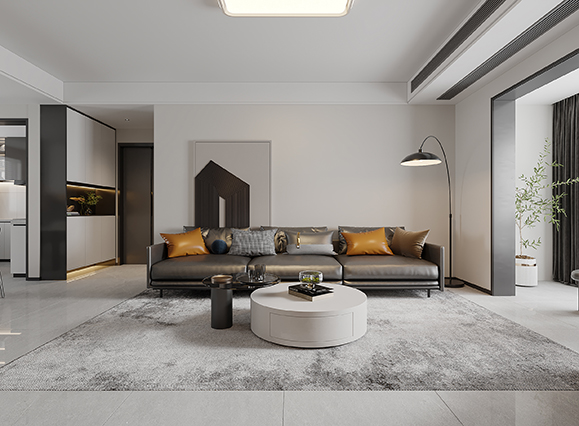 綠都上林府137平現(xiàn)代風(fēng)格三居室裝修效果圖