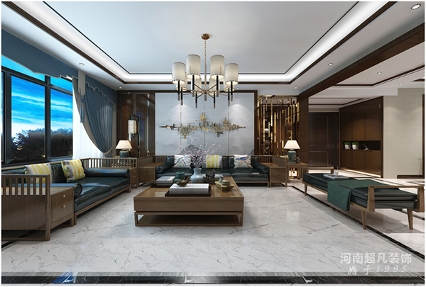 天津鑫苑逸品香山150平三室兩廳新中式風(fēng)格裝修效果圖