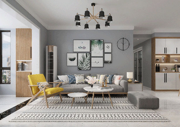 五建新街坊108平北歐風(fēng)格三居室裝修效果圖