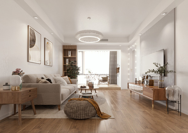 融創(chuàng)瓏府89平簡(jiǎn)約北歐風(fēng)格裝修效果圖