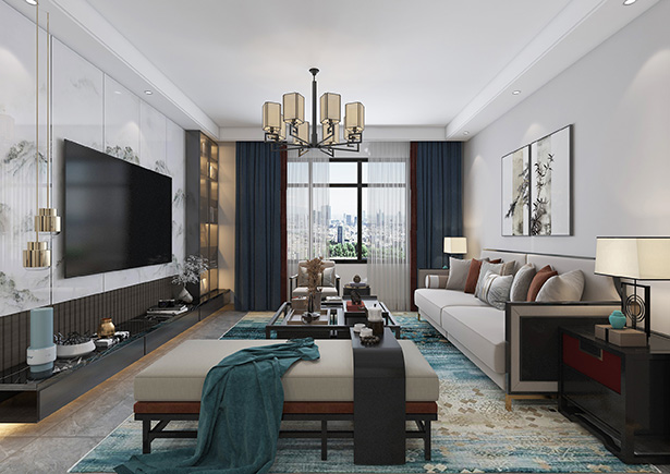 龍躍花園145平簡中風(fēng)格裝修效果圖