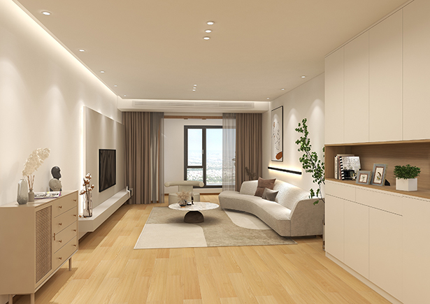 碧園月湖135平原木風(fēng)格裝修效果圖