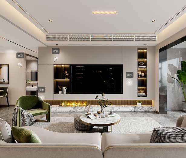 金科御府196平現(xiàn)代風(fēng)格四居室裝修VR全景圖