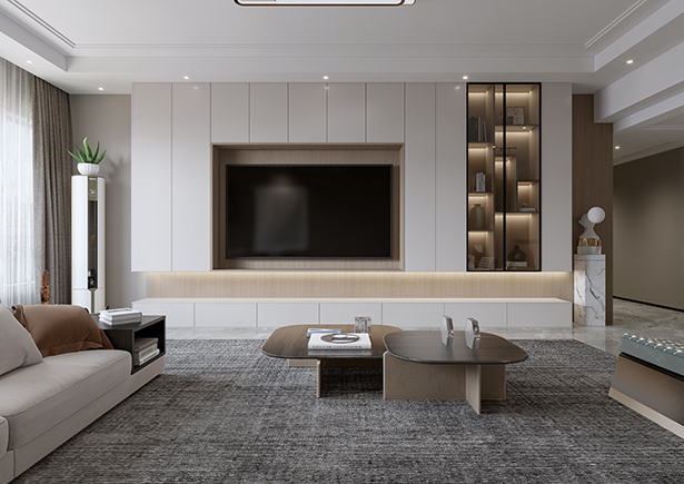 審計廳家屬院180平意式輕奢風格裝修效果圖