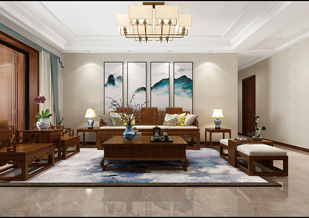 祥云和苑170平簡中風格裝修效果圖