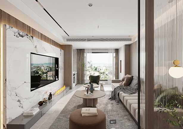 永威西郡138平現(xiàn)代簡約風(fēng)格裝修VR全景圖