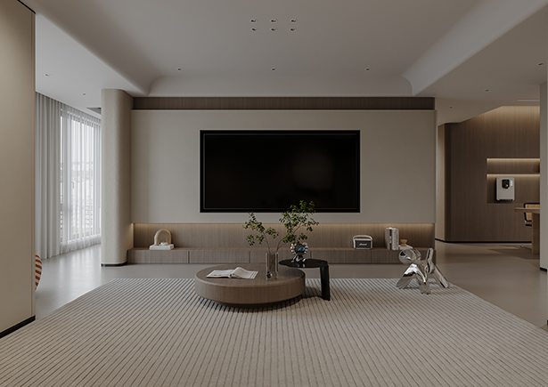 聯(lián)盟新城140㎡詫寂風格裝修效果圖