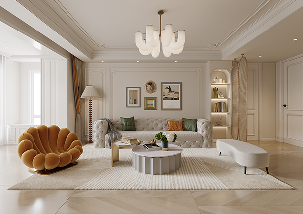 銀基王朝160平法式輕奢風格四居室裝修效果圖